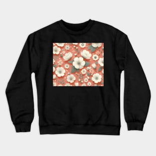 White Flowers Crewneck Sweatshirt